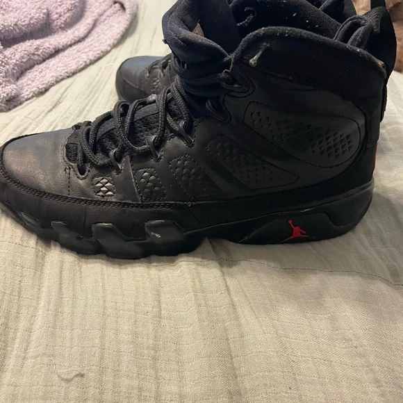Air Jordan 9 Retro Bred PS Black and Red High-Top Sneakers 8.5 s-l400.jpg main image 2
